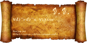 Vörös Viktor névjegykártya